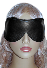 Classic Leather Blindfold on Face