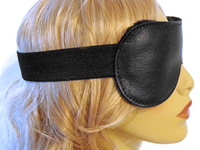 Side view of Classic Leather Blindfold