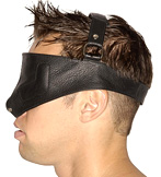 Leather Blidfold Head Harness side view