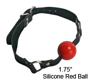 1.75 inches silicone ball gag