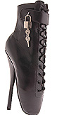 Leather Ballet Boots with Locking Ankle Strap