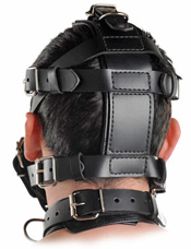 Back View of Black Leather Muzzle