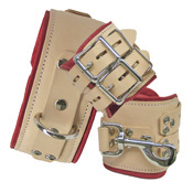 Leather Medical Bondage Restraints Cuffs and Collar